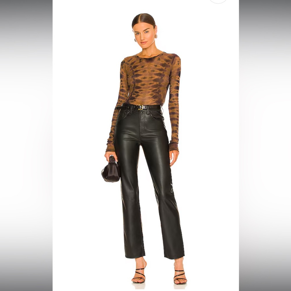 AG Alexxis Black Vegan Leather Pants